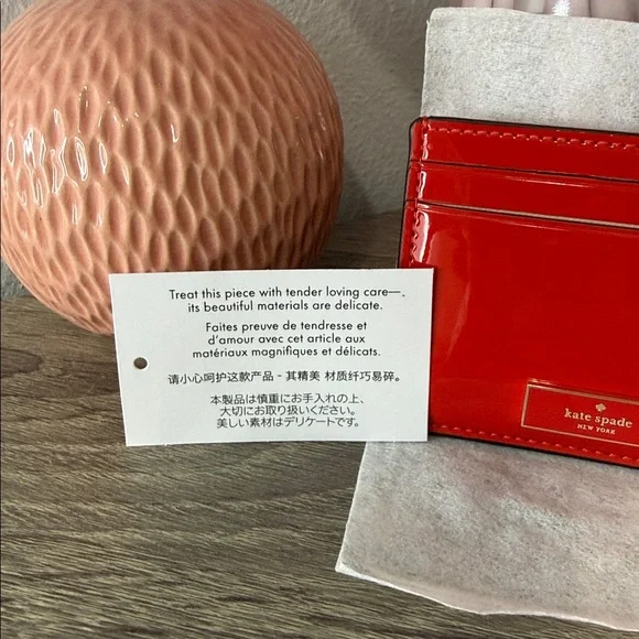 Kate Spade Glossy Red Card Case - Picture 10 of 10